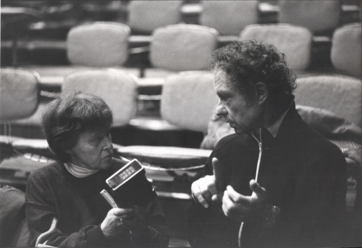 Lise Brunel et Merce Cunningham photo Anne Nordmann