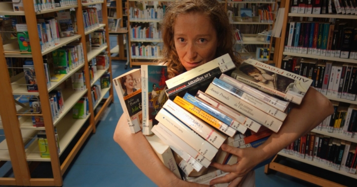 Anne Naudon dans Virginia à la bibliothèque photo Edith Amsellem