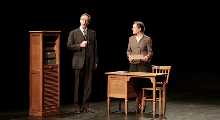 Sylvie Blotnikas et Julien Rochefort dans Les récits de Monsieur Kafka