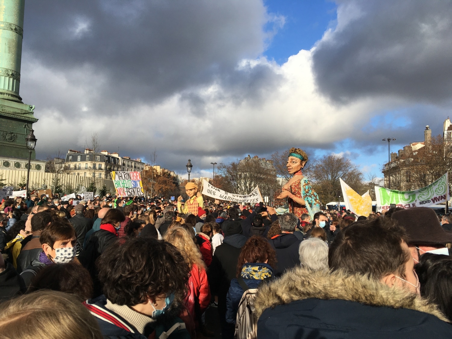 Manifestation 15 décembre Place de la Bastille Paris