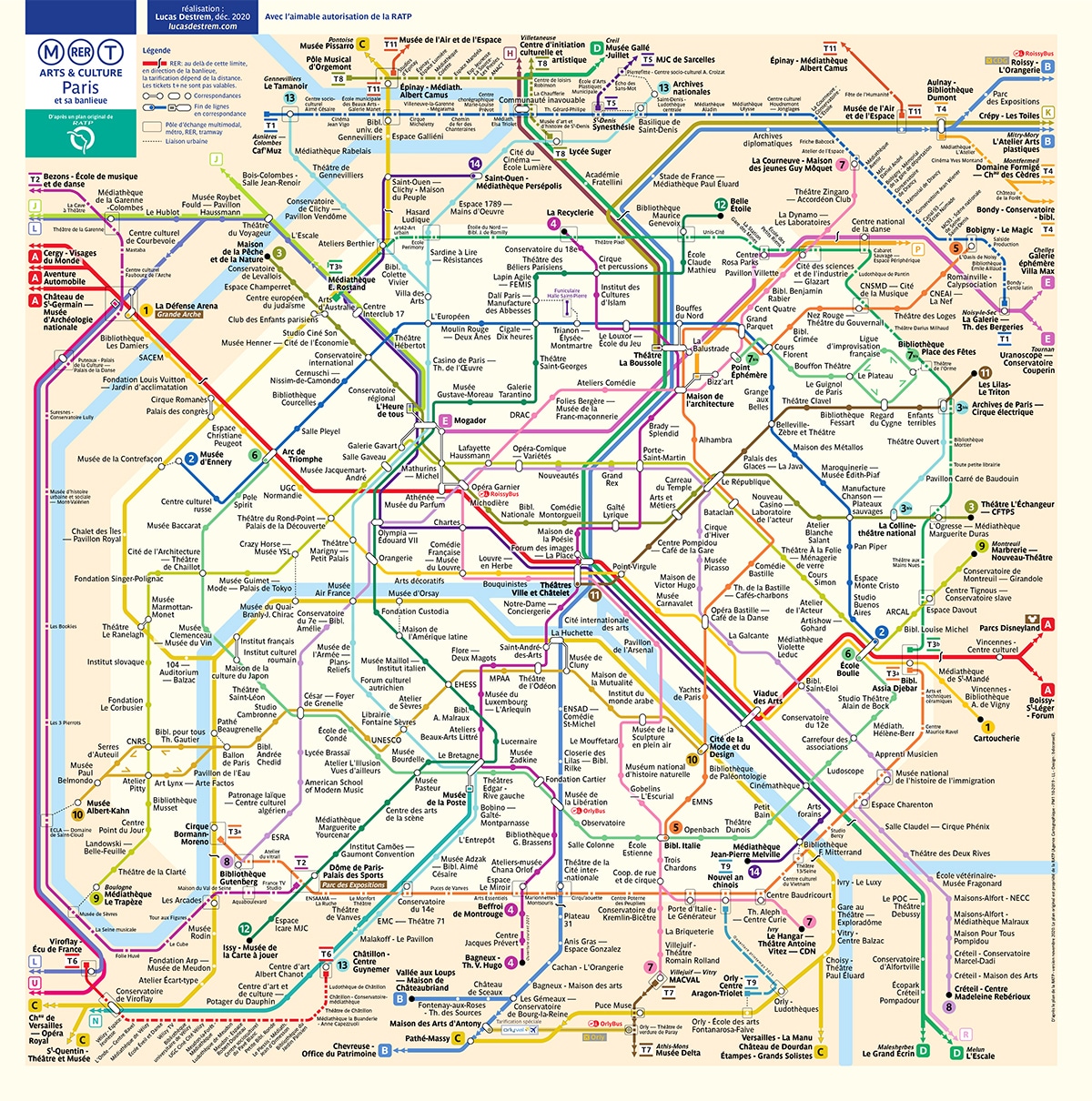 Un nouveau plan du métro de Paris, culturel et artistique - Sceneweb