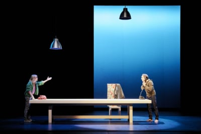 Isabelle Carré et Yannick Choirat dans La Campagne de Martin Crimp mise en scène par Sylvain Maurice