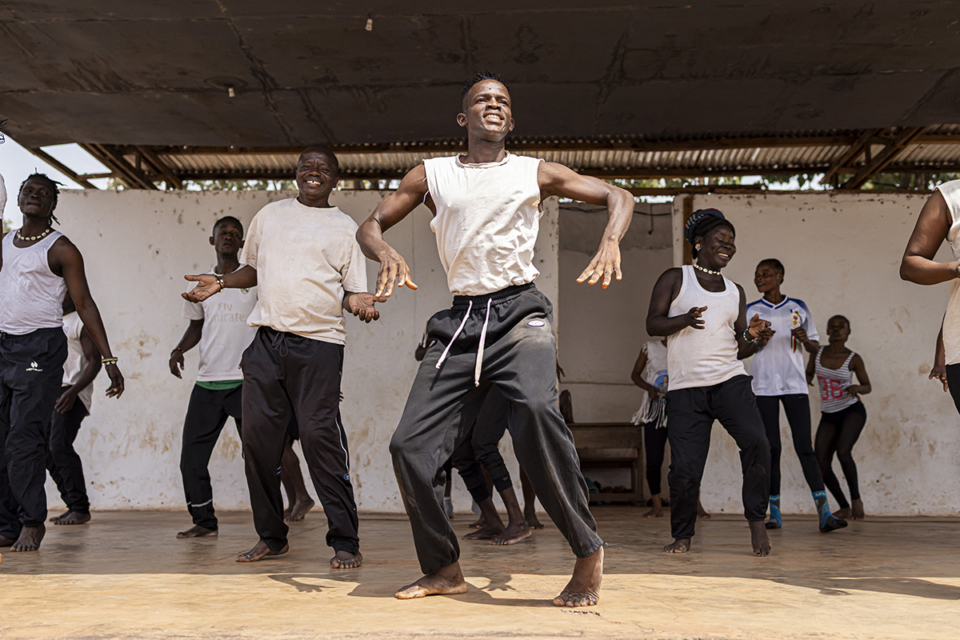 Les danseurs du Ballet national de Centrafrique à Bangui