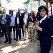 Rachida Dati au centre social et culturel La Croix des Oiseaux à Avignon