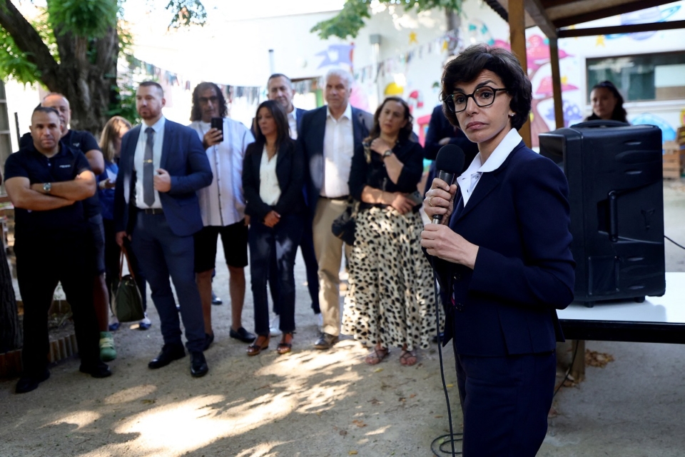 Rachida Dati au centre social et culturel La Croix des Oiseaux à Avignon