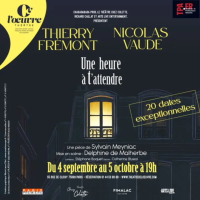 Thierry Frémont et Nicolas Vaude dans Une heure à attendre de Sylvain Meyniac