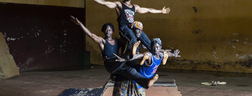 Les élèves du Circus Baobab