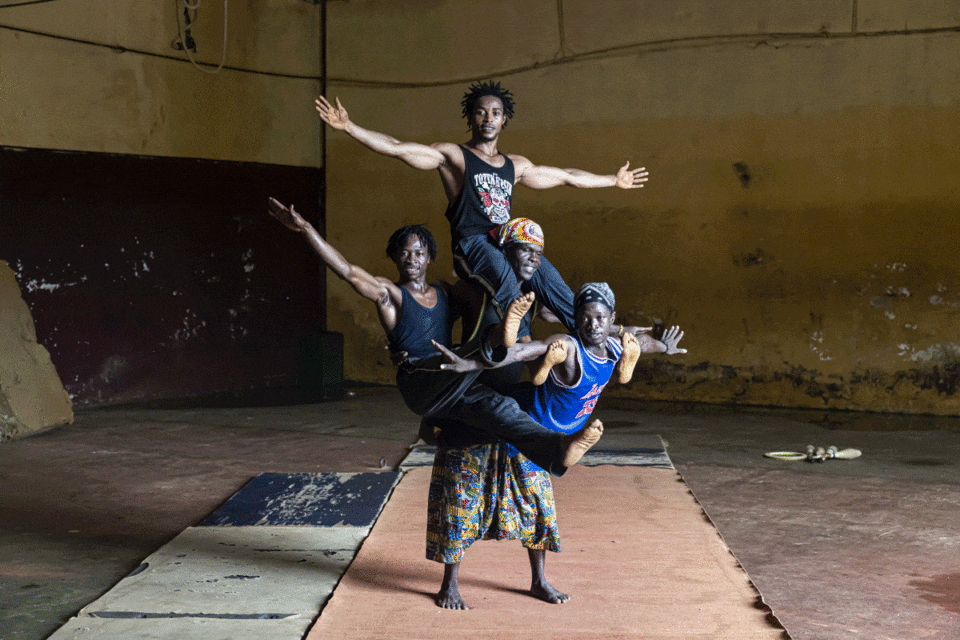 Les élèves du Circus Baobab