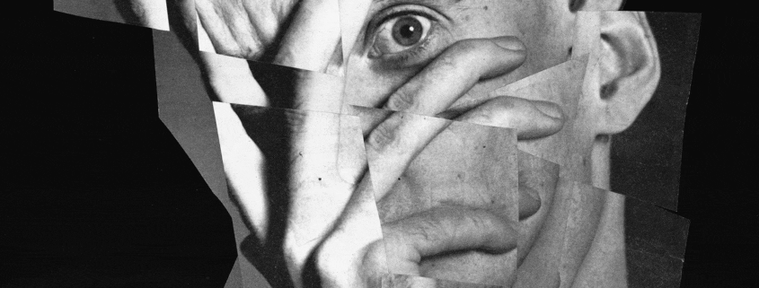 Photomontage de Jean-Luc Lagarce sur photo de Quenneville © Coll. privée Jean-Luc Lagarce