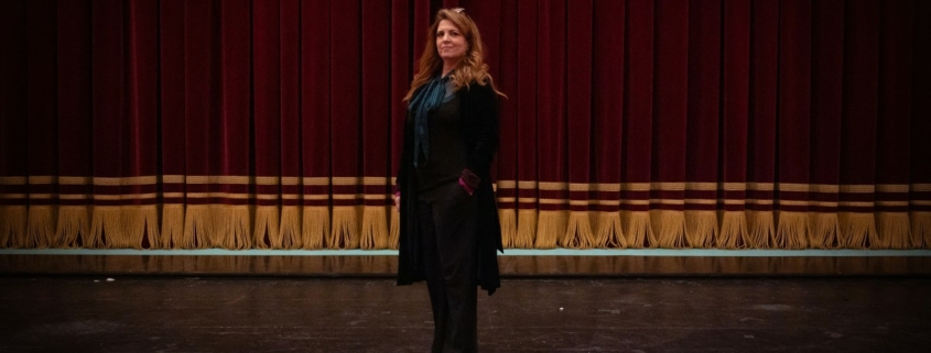Agnès Jaoui sur la scène du Théâtre National du Capitole photo AFP Matthieu Rondel