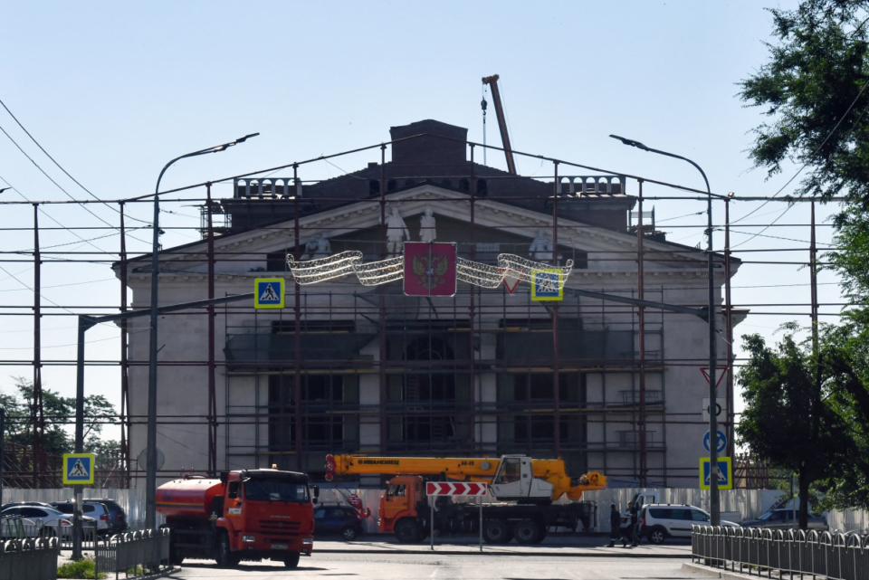 Le théâtre de Marioupol photo Olga Maltsea AFP