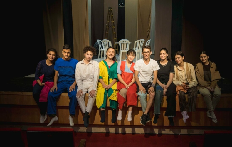 Les artistes du théâtre ASHTAR à Gaza