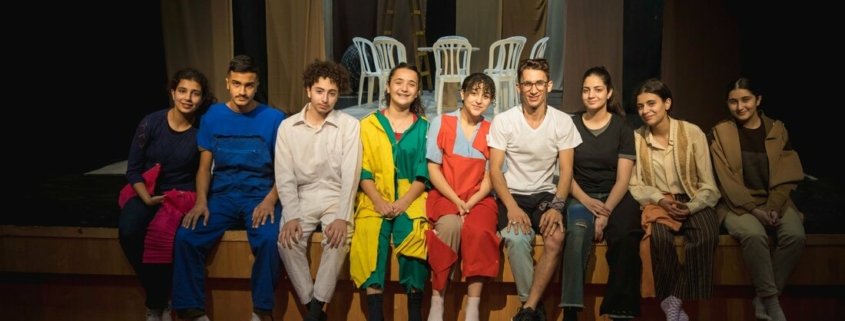 Les artistes du théâtre ASHTAR à Gaza