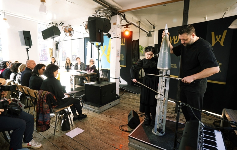 L'ensemble ukrainien Opera Aperta à la conférence de presse du Wiener Festwochn 2026 photo Franzi Kreis