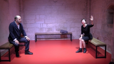 Sabrina Kouroughli et Gaëtan Vassart dans Alexeï et Yulia photo Eric Priano