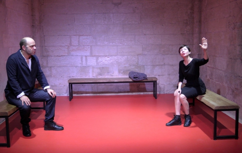 Sabrina Kouroughli et Gaëtan Vassart dans Alexeï et Yulia photo Eric Priano