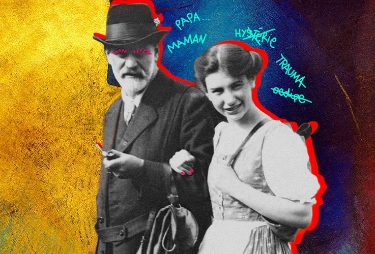 Hervé Dubourjal et Moana Ferré dans Freud, dernier combat