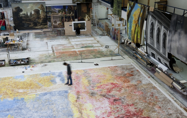 L'atelier de peinture de l'Opéra Bastille