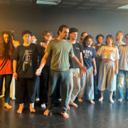 Marcial Di Fonzo Bo met Lengua de vaca Répétitions à l’École Supérieure d'Art Dramatique de Castilla y León (ESADCYL) © Steven Injiraky