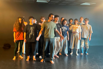 Marcial Di Fonzo Bo met Lengua de vaca Répétitions à l’École Supérieure d'Art Dramatique de Castilla y León (ESADCYL) © Steven Injiraky