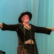 Roger Planchon dans Le Cochon noir en 2000 / Photo Jean-Pierre Muller / AFP