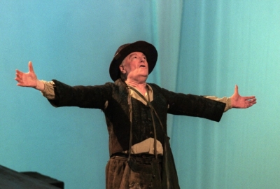 Roger Planchon dans Le Cochon noir en 2000 / Photo Jean-Pierre Muller / AFP