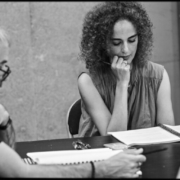 Simon Delétang et Leila Slimna pendant les répétitions de Resurrection © Jean-Louis Fernandez