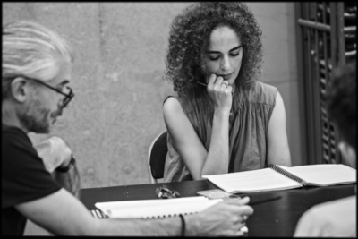 Simon Delétang et Leila Slimna pendant les répétitions de Resurrection © Jean-Louis Fernandez