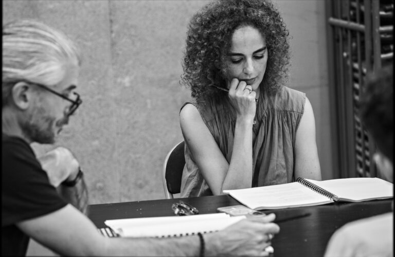 Simon Delétang et Leila Slimna pendant les répétitions de Resurrection © Jean-Louis Fernandez